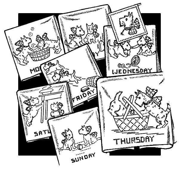 Aunt Martha's #3548 Frisky Scotty Designs