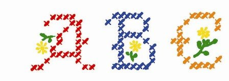 Aunt Martha's Hand Stitch Iron-on Embroidery Transfer Pattern #3904 Cross Stitch Alphabet