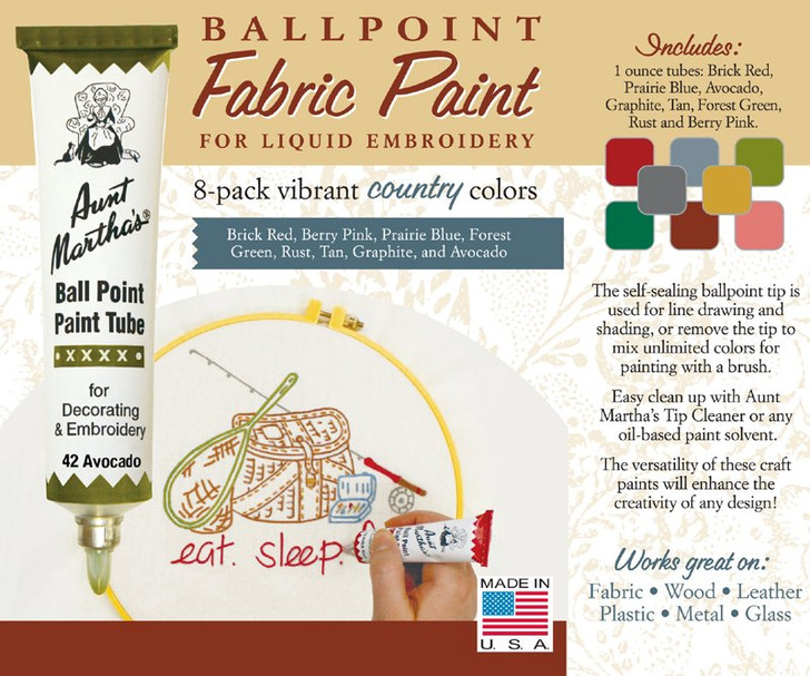 Aunt Martha's Ballpoint Paint 8-pack (Country)