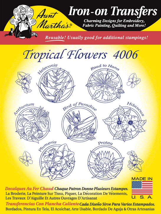 Aunt Martha's #4006 Tropical Flowers
