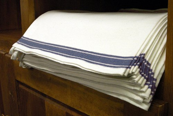 Aunt Martha's Stitch 'Em Up Retro Blue Stripe Towels Bundle of 50