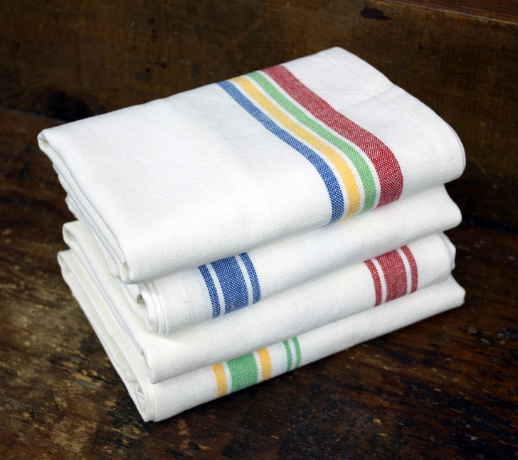 Tea or Kitchen Towel, White, Plain Hem, Perfect for Embroidery