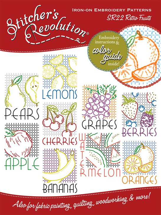 SR22 Stitcher's Revolution Retro Fruit - Colonial Patterns, Inc.