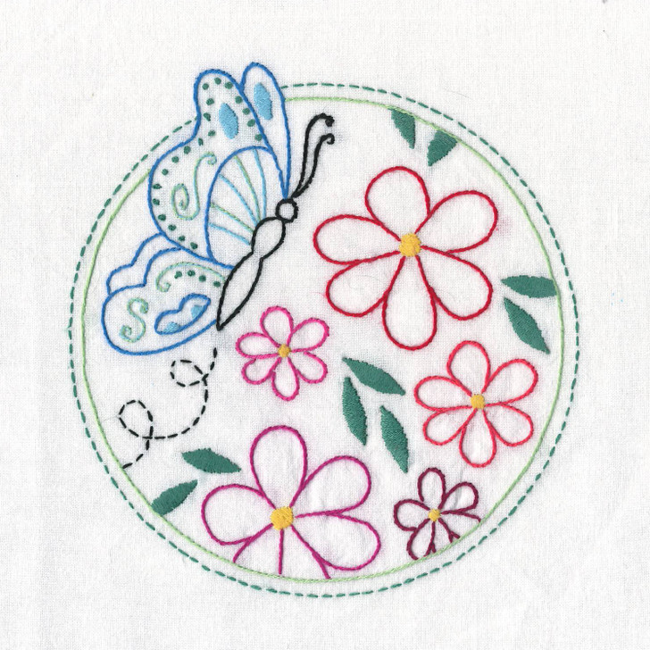 Stitcher's Revolution® # SR24 Flower Power Iron-on Embroidery Transfer Pattern.