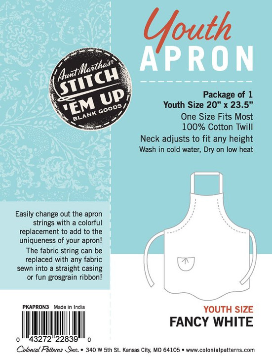 Retro Fancy White Apron (Youth Size)