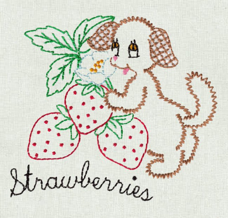 Aunt Martha's #3994 Fruit 'N Veggie Pup (Machine Embroidery File)