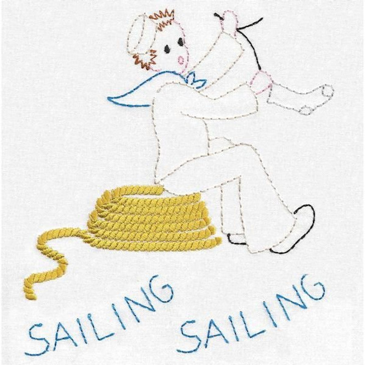 Aunt Martha's #9502 Sailor Sam Tea Towels