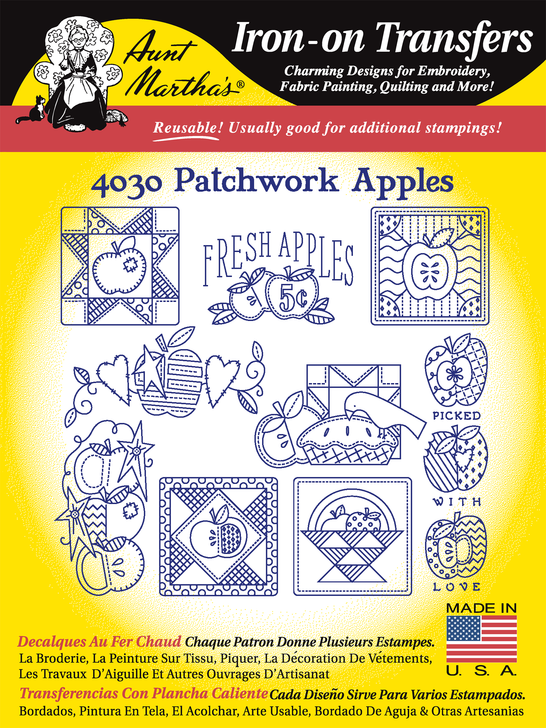 Aunt Martha's #4030 Patchwork Apples
