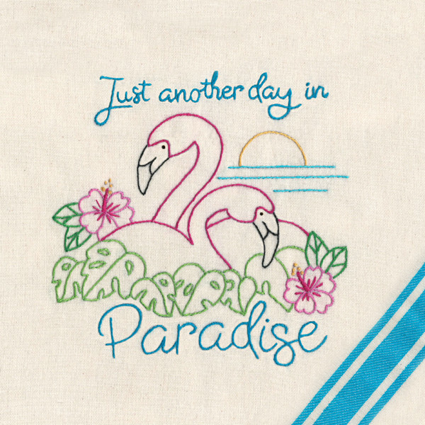 Stitcher's Revolution® Embroidery Transfer Pattern #SR36 Flamingo