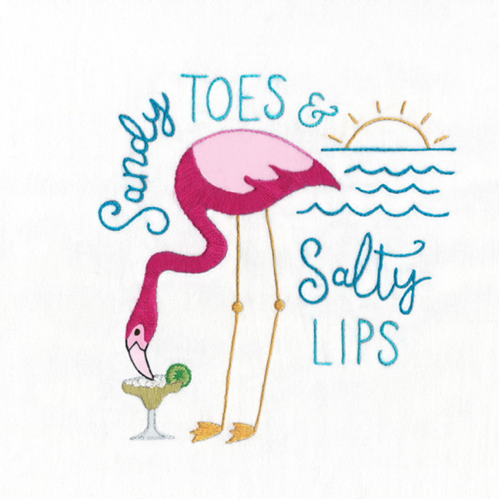 Flamingo Lingo - Hand Stitch Embroidery Transfer Pattern