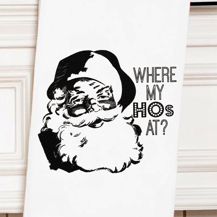 PRINTED Adult Humor 5-pack Flour Sack Christmas Towels (XMAS-5-PACK#1)