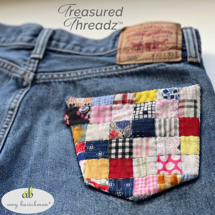 Treasured Threadz™ Quilt Block Fabric Panel - Postage Stamp Retro (ABTT201)