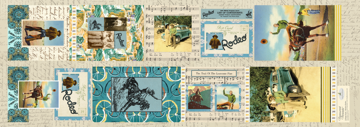Treasured Threadz™ Collage Fabric Panel - Western Rodeo (ABTT202)