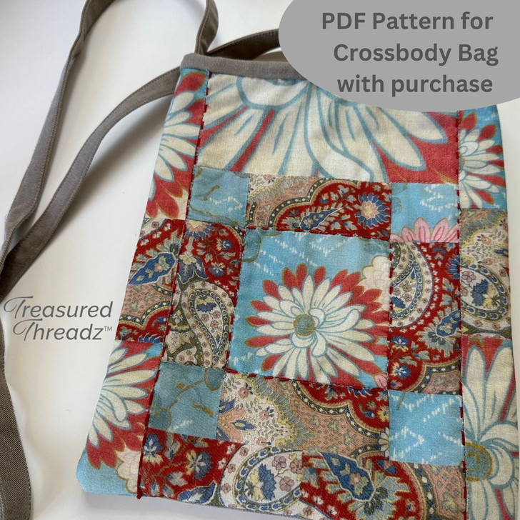 Treasured Threadz™ Patchwork Fabric Panel - Roses & Daises Treasured Threadz™ Patchwork Fabric Panel - Roses & Daises