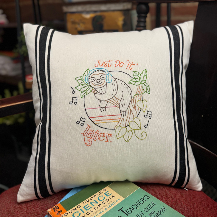 Stitcher's Revolution® Hand Stitch Iron-on Embroidery Transfer Pattern #SR41 Slow Sloth