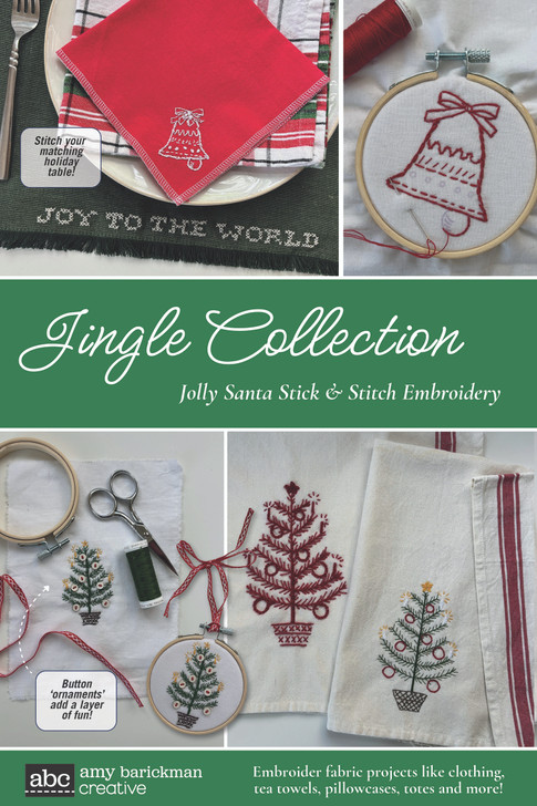 Amy Barickman Creative® Jingle Collection - Jolly Santa Stick N Stitch Embroidery