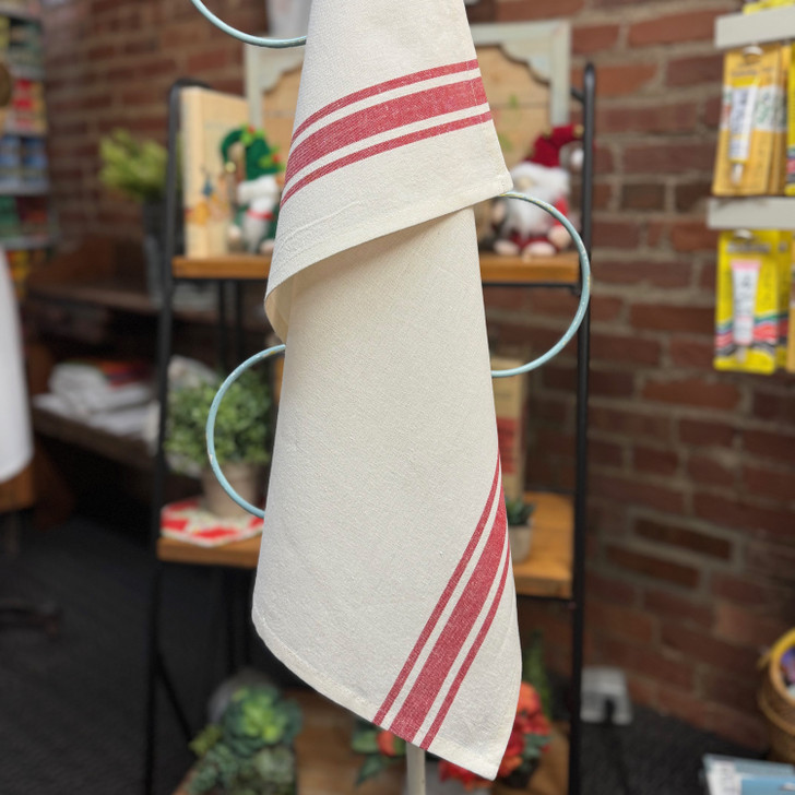 Retro Red Bold Stripe Towels - OVERSTOCK Pack of 10