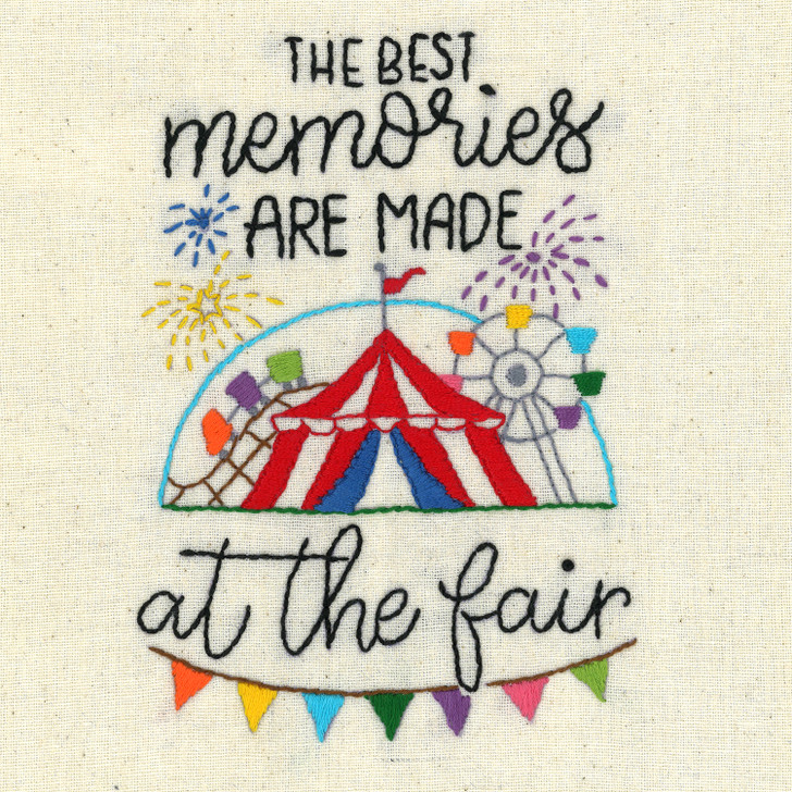 Aunt Martha’s #4045 It’s Fair Season iron-on embroidery transfer pattern - The Best Memories Are Made At The Fair.