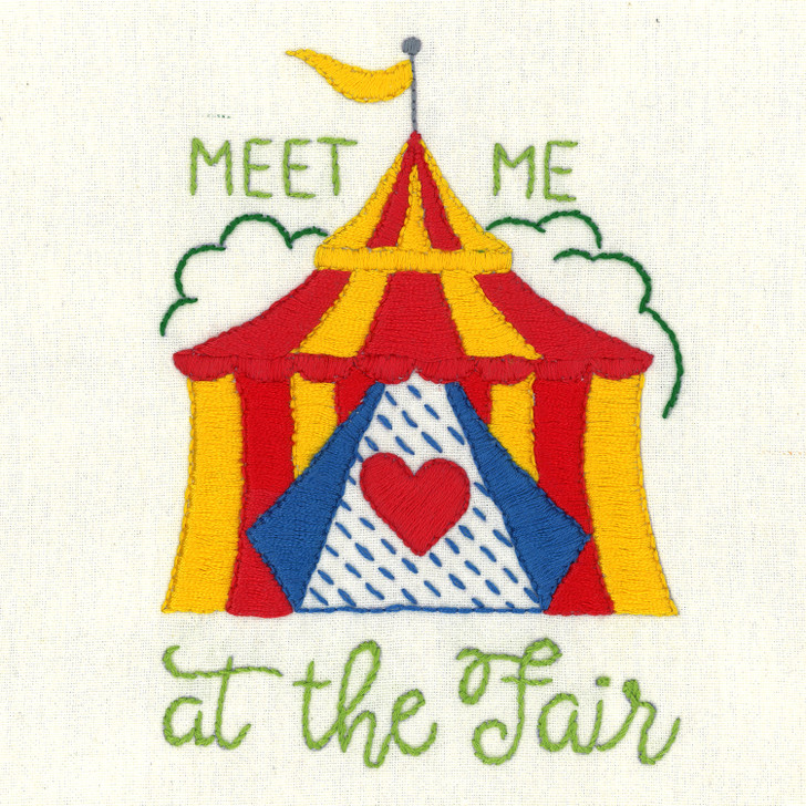 Aunt Martha’s #4045 It’s Fair Season iron-on embroidery transfer pattern - Meet Me At The Fair