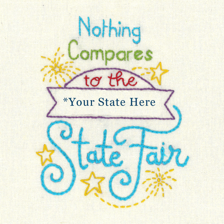 Aunt Martha’s #4045 It’s Fair Season iron-on embroidery transfer pattern - Nothing Compares To The State Fair.