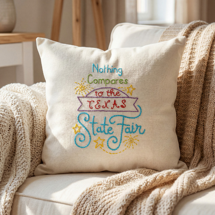 Aunt Martha’s #4045 It’s Fair Season iron-on embroidery transfer pattern - Nothing Compares To The State Fair.