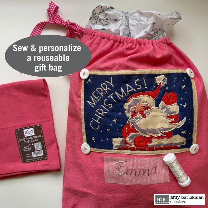Treasured Threadz™ Fabric Panel - Santa's Sleigh Ride (ABTT206)