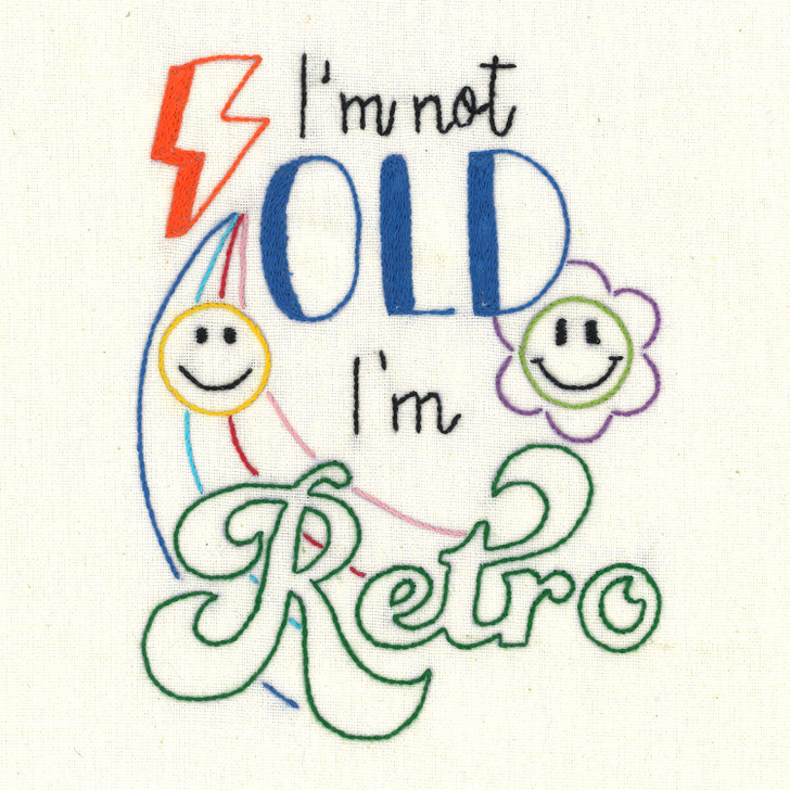 Hand Embroidery Iron-on Transfer Pattern - "Retro" 3 Sizes