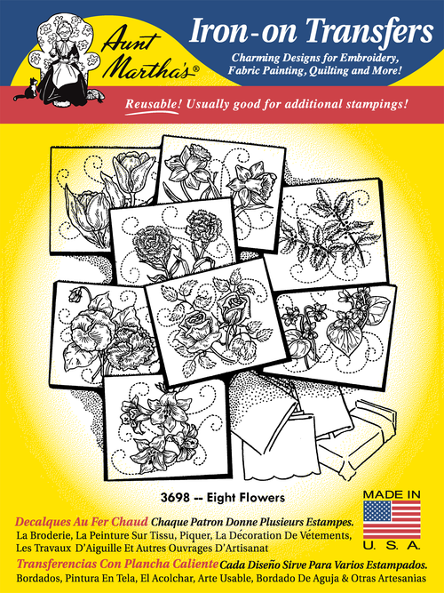 Aunt Martha's #3698 Eight Flowers - Colonial Patterns, Inc.