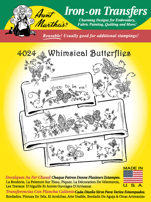 Aunt Martha's #3873 Butterflies & Flowers