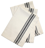 Aunt Martha's Stitch 'Em Up Retro Black Stripe Herringbone Towel