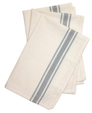 Aunt Martha's Stitch 'Em Up Retro Bold Twill Gray Stripe Towels