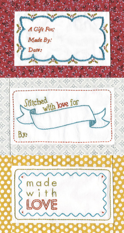 Aunt Martha's Special Edition Embroidery Transfer Pattern - Quilt Label