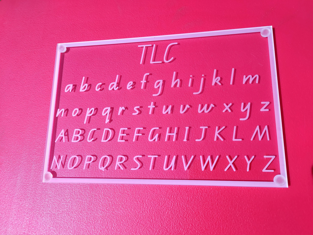 Alphabet Tracing Board (Acrylic) Personalisable