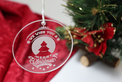Christmas Ornament (Acrylic) - We Wish You Christmas Tree Christmas Ornament (Acrylic) - We Wish You Christmas Tree