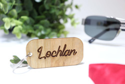Keyring (Wood) - Rounded Rectangle - Personalisable Keyring (Wood) - Rounded Rectangle - Personalisable
