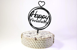 Cake Topper (Acrylic) - Happy Anniversary Cake Topper (Acrylic) - Happy Anniversary