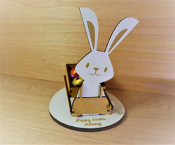 Easter Accessories (Wood) - Bunny Cart - Personalisable Easter Accessories (Wood) - Bunny Cart - Personalisable