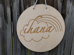 Engraved Business Logo Disc Sign For Hanging - (Wood) -  Personalisable Engraved Business Logo Disc Sign For Hanging - (Wood) -  Personalisable