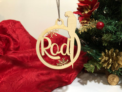 Christmas Pet Ornament (Wood) - Festive Birdie - Personalisable Christmas Pet Ornament (Wood) - Festive Birdie - Personalisable