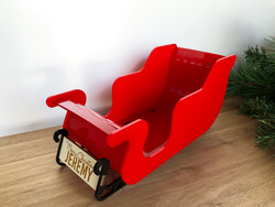 Santa Sleigh (Acrylic) - Table Decoration - Personalisable Santa Sleigh (Acrylic) - Table Decoration - Personalisable