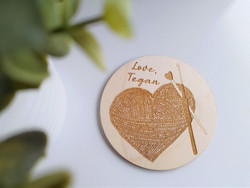 Engraved Business Logo Disc Sign - Flatlay Option - (Wood) -  Personalisable Engraved Business Logo Disc Sign - Flatlay Option - (Wood) -  Personalisable