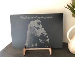 Memorial Slate Engraved Photo Plaque - Personalisable