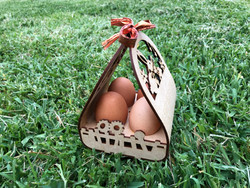 Easter Accessories (Wood) - Farm Animals Egg Basket - Personalisable Easter Accessories (Wood) - Farm Animals Egg Basket - Personalisable