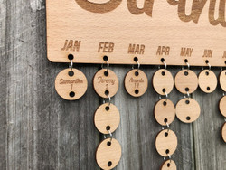 Discs for the Birthdays Calendar (Wood) - Personalisable
