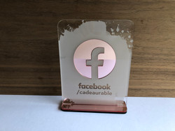Single Business Social Media Plaque (Acrylic) -  Personalisable