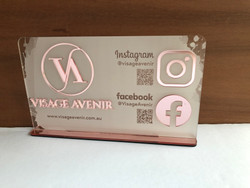 Business Social Media Plaque & Logo (All Acrylic) -  Personalisable