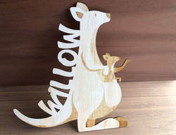 Kangaroo Name Sign (Wood) - Personalisable Kangaroo Name Sign (Wood) - Personalisable