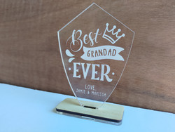 Trophy Award (Acrylic) - Best Grandad Ever - Personalised
