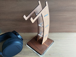 Headphone Stand (Wood & Acrylic) - Classic Elegance