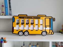 School Photos Journey Bus (Acrylic & Wood) - Personalisable